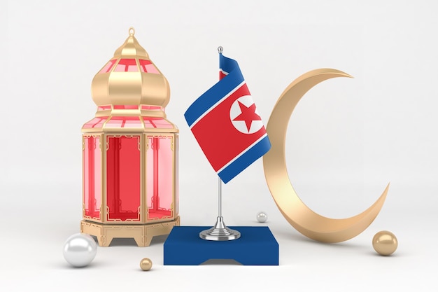 Free photo ramadan north korea in white background