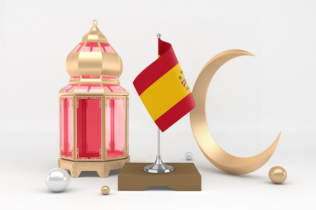 Free photo ramadan spain in white background