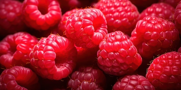 Free Photo raspberries arranged to create a visually appealing background