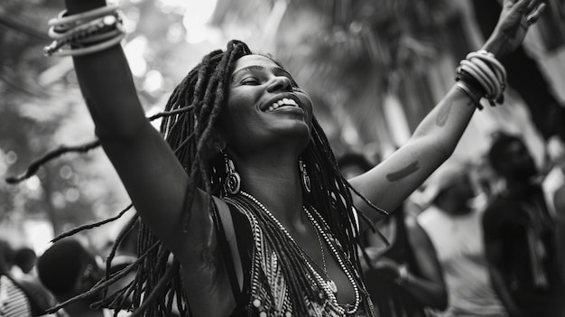 Free Photo rastafari movement with individual wearing dreads