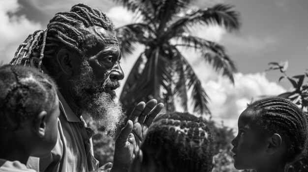 Rastafari movement with individual wearing dreads