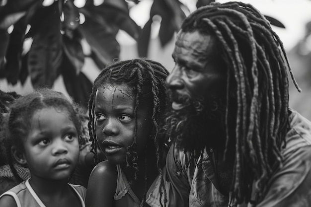 Rastafari movement with individual wearing dreads