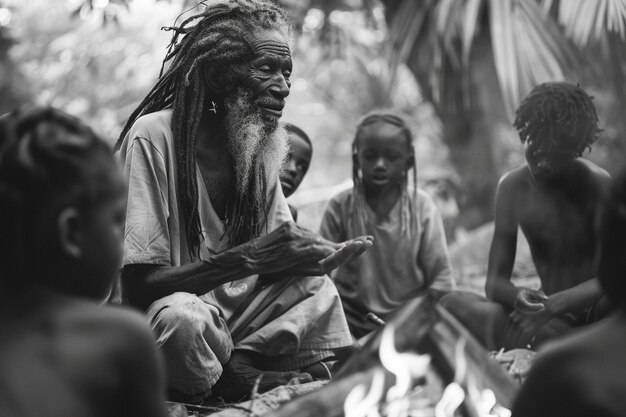 Rastafari movement with individual wearing dreads