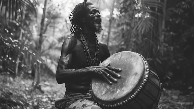 Free photo rastafari movement with individual wearing dreads