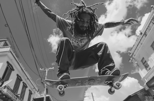 Rastafari movement with individual wearing dreads