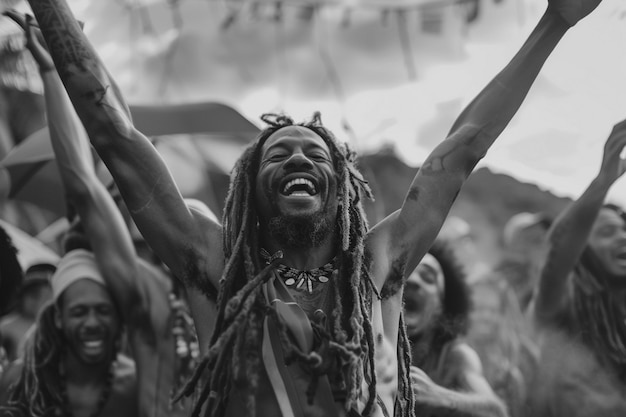 Free photo rastafari movement with individual wearing dreads