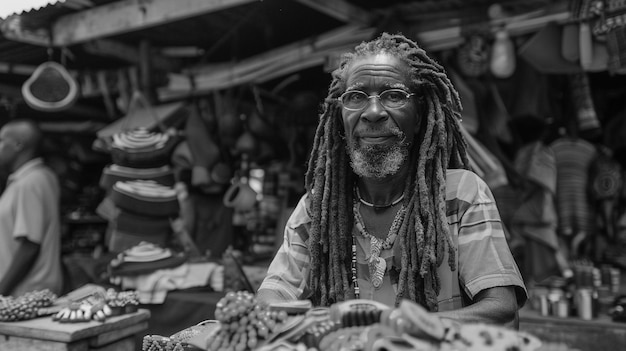 Rastafari movement with individual wearing dreads