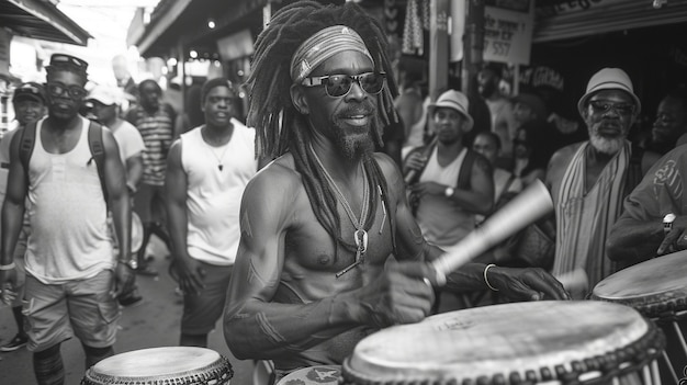 Free Photo rastafari movement with individual wearing dreads