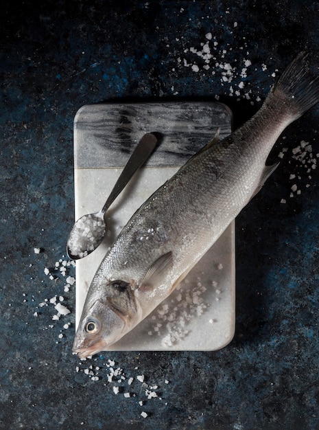 Free Photo raw fish arrangement for cooking