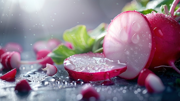 Free photo raw food with water drops