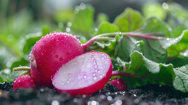 Free photo raw food with water drops