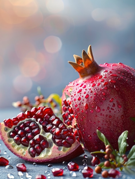 Raw food with water drops