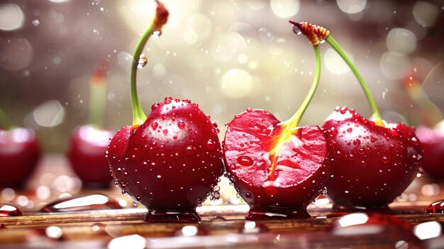 Raw food with water drops