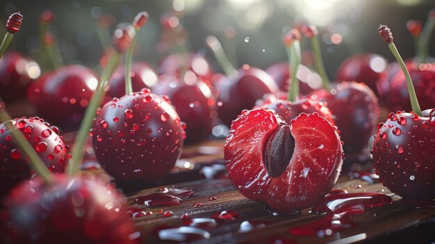 Raw foodstuff with water drops in studio