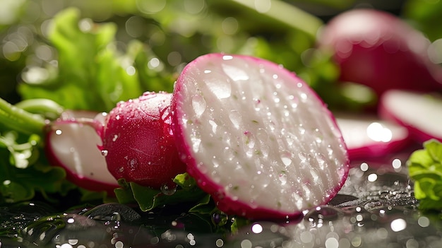 Free Photo raw foodstuff with water drops in studio