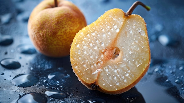 Free Photo raw foodstuff with water drops in studio