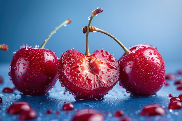 Raw foodstuff with water drops in studio