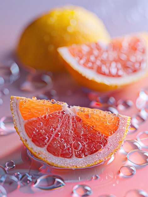 Raw foodstuff with water drops in studio