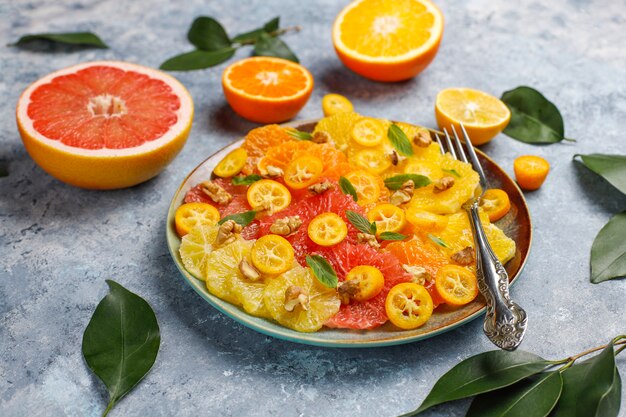 Raw Homemade Citrus Salad 