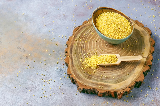 Free photo raw organic healthy millet