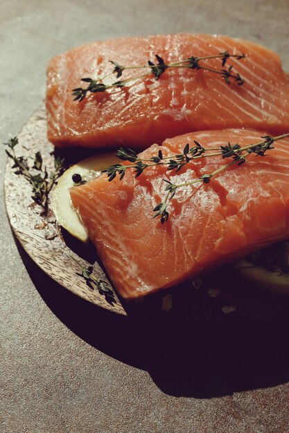 Raw salmon