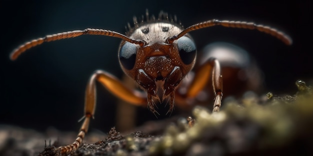 Free Photo realistic ant in nature