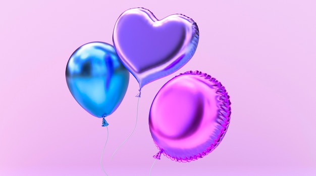 Free photo realistic balloons arrangement