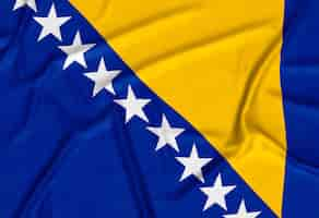 Free photo realistic bosnia and herzegovina flag background