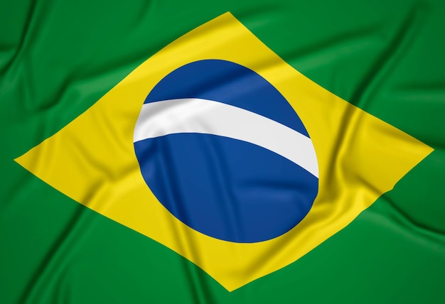 Realistic Brasil Flag