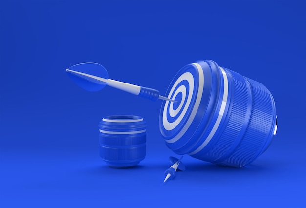 Free photo realistic camera lens target for perfect shoot 3d rendering