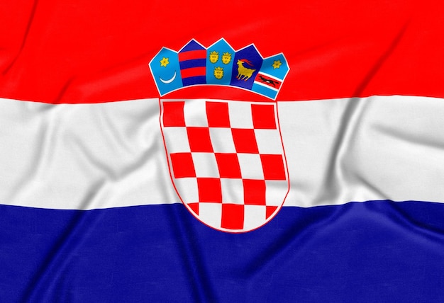 Free photo realistic croatia flag background