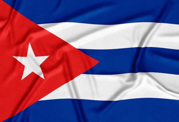 Realistic Cuba Flag Background