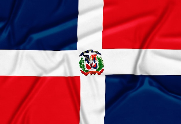 Free photo realistic dominican republic flag background