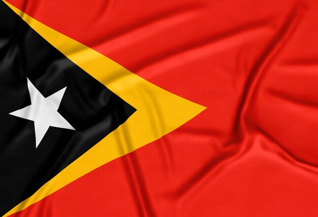 Realistic East Timor Flag Background