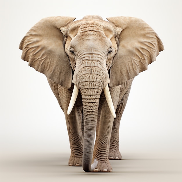 Realistic elephant in studio