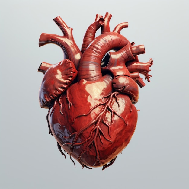 Realistic heart shape in studio