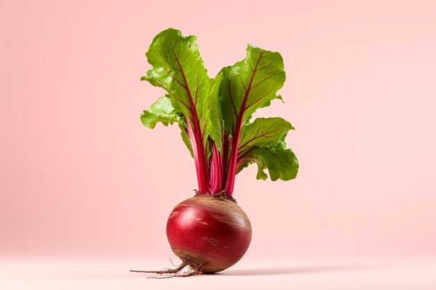 Realistic image of beetroot on colourful background