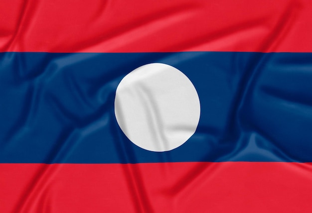 Free photo realistic laos flag background