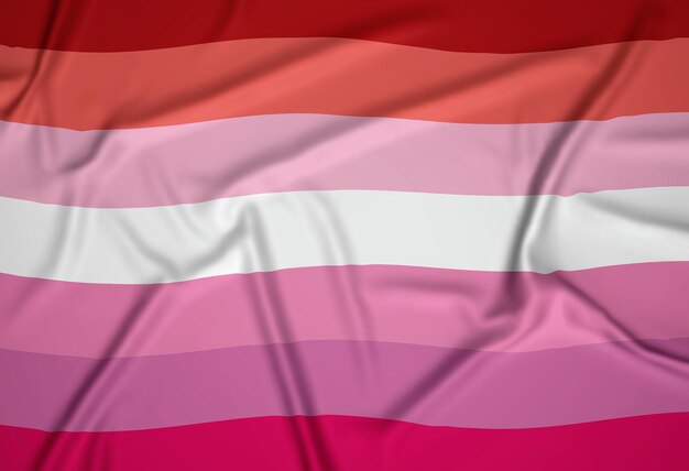 Realistic Lesbian Pride Flag