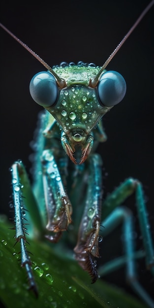 Free photo realistic mantis in nature