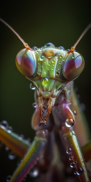 Free photo realistic mantis in nature