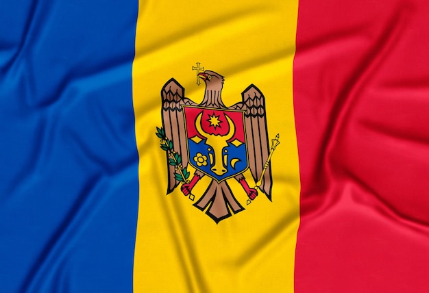 Realistic Moldova Flag Background