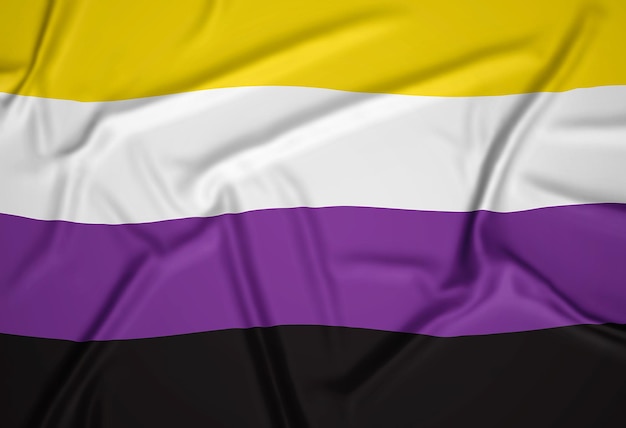 Free photo realistic non binary pride flag