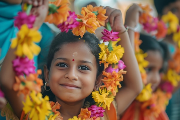 Free Photo realistic people celebrating gudi padwa