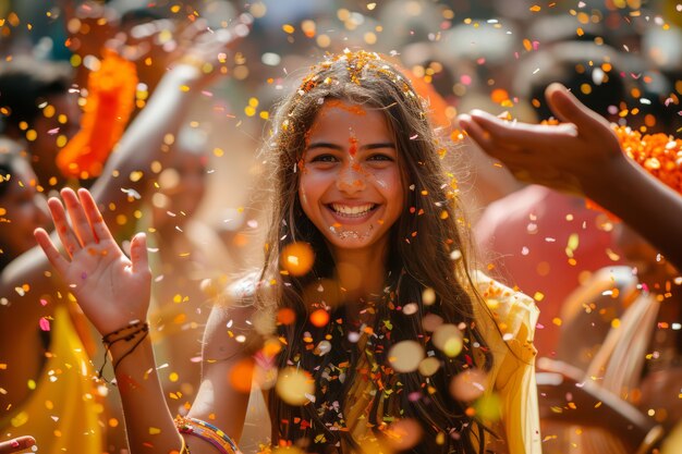 Free Photo realistic people celebrating gudi padwa