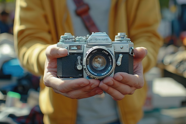 Free Photo realistic scene with camera at a neighborhood yard sale