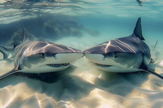 Free photo realistic shark in ocean