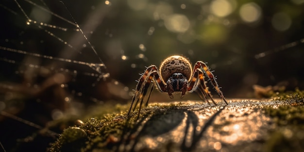 Free Photo realistic spider in nature