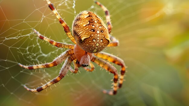 Realistic spider in nature