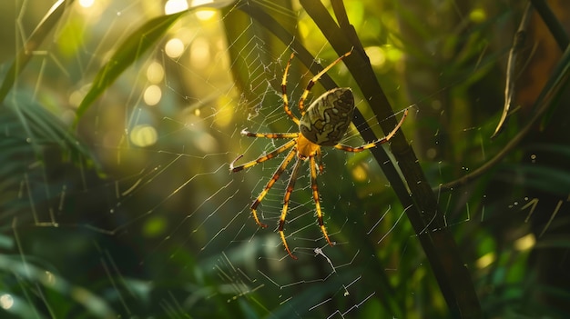 Realistic spider in nature